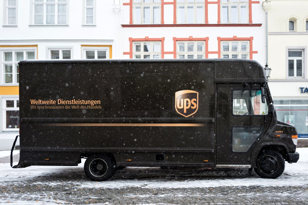 Image of a UPS truck that was used in our data visualization training